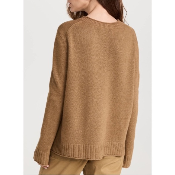 Jenni Kayne Everyday Dark Camel Crewneck Sweater - Picture 2 of 10